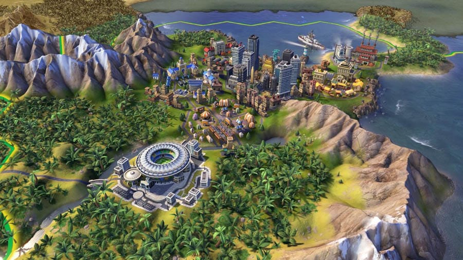 A wallpaper of Sid Meier’s Civilization VI, one of the best civilization games for Mac.