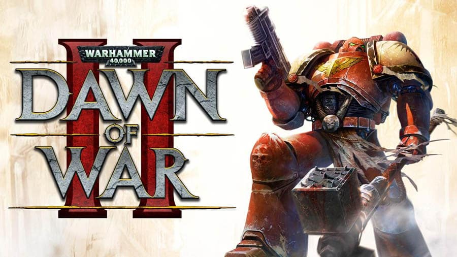 An official wallpaper of Warhammer 40,000: Dawn of War III, one of the best commando games for Mac.