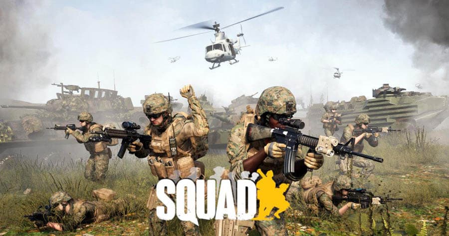 A wallpaper of Squad, one of the best commando games for PC.