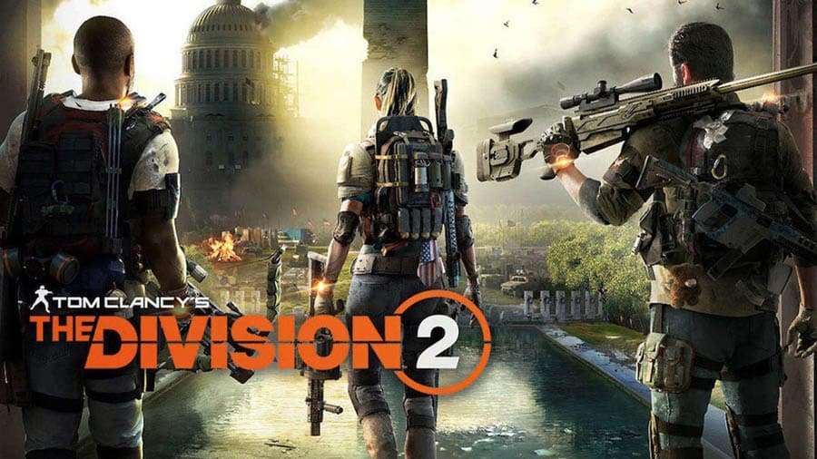 A wallpaper of Tom Clancy’s The Division 2, one of the best commando games for Xbox.