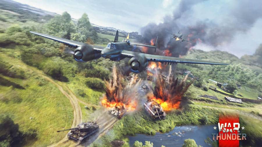 A main picture of War Thunder, one of the best jet games for mac.