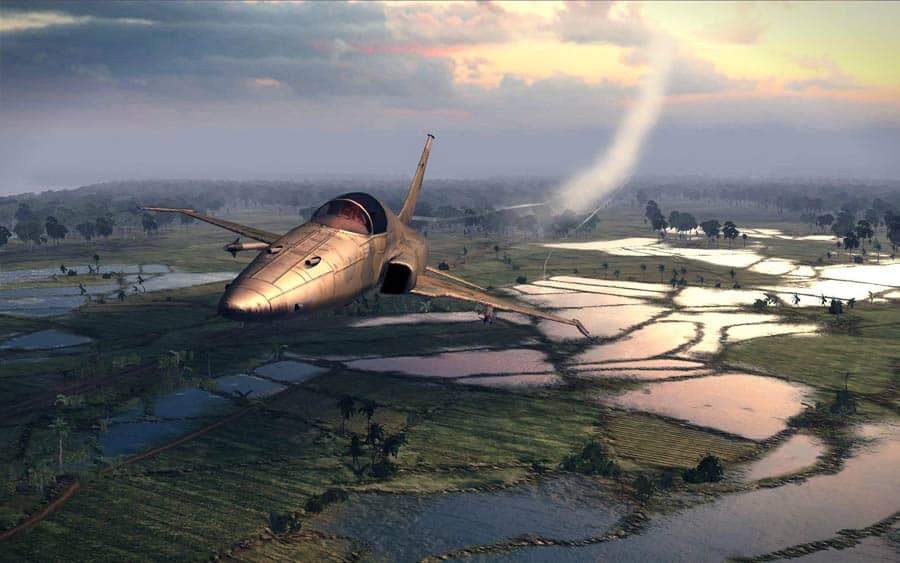 A main picture of Air Conflicts: Vietnam, one of the best jet games for ps4.