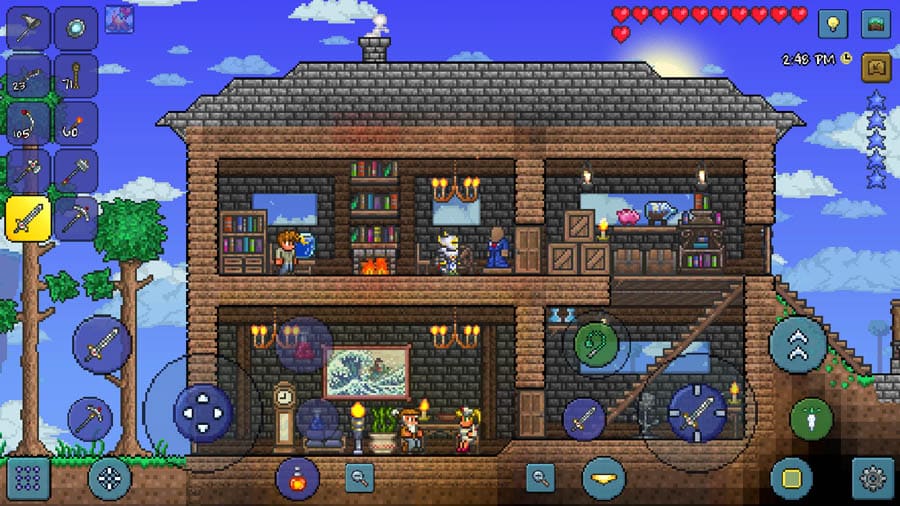 An official photo of Terraria, one of the best light games for xbox.