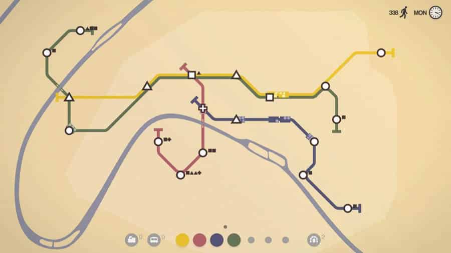 A main picture of Mini Metro, one of the best light games on steam.