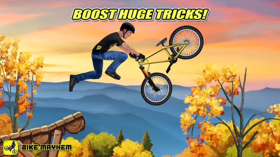 A wallpaper of Bike Mayhem Free, one of the best motorcycle games for android.