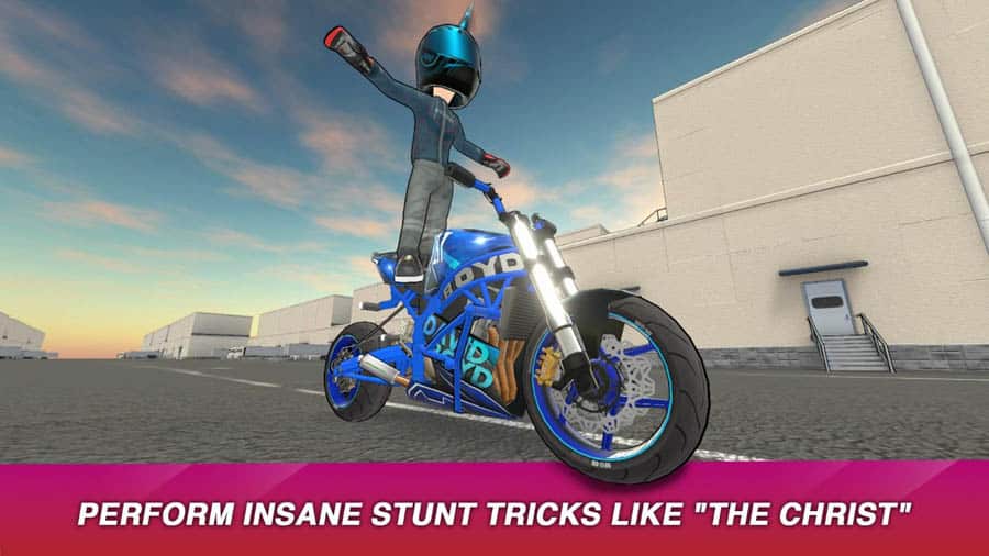 A main wallpaper of Stunt Bike Freestyle, one of the best motorcycle games for chrombook.