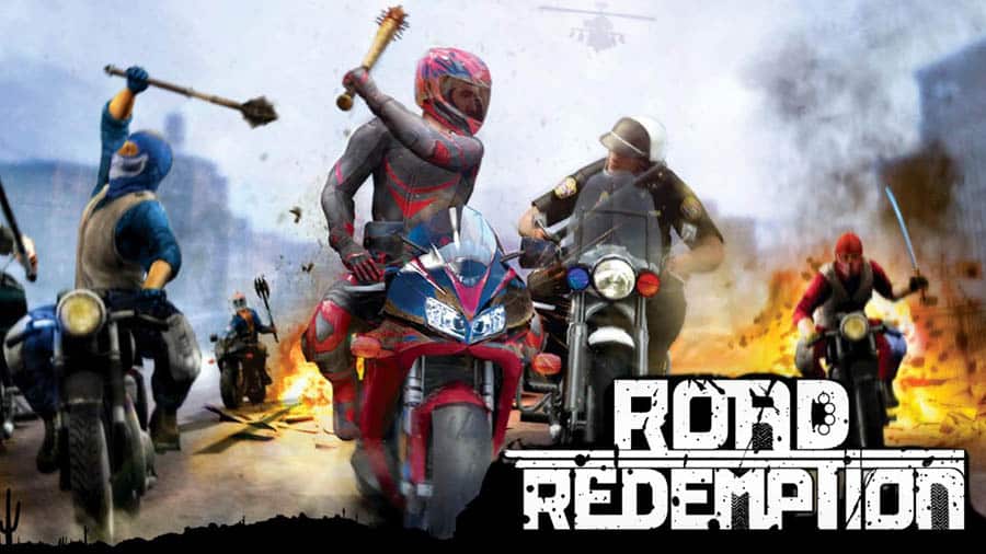 A main picture of Road Redemption, one of the best motorcycle games for ps4.