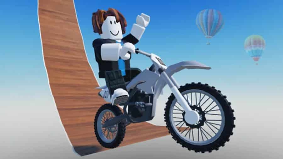 An official photo of Stunt Simulator, one of the best motorcycle games for roblox.