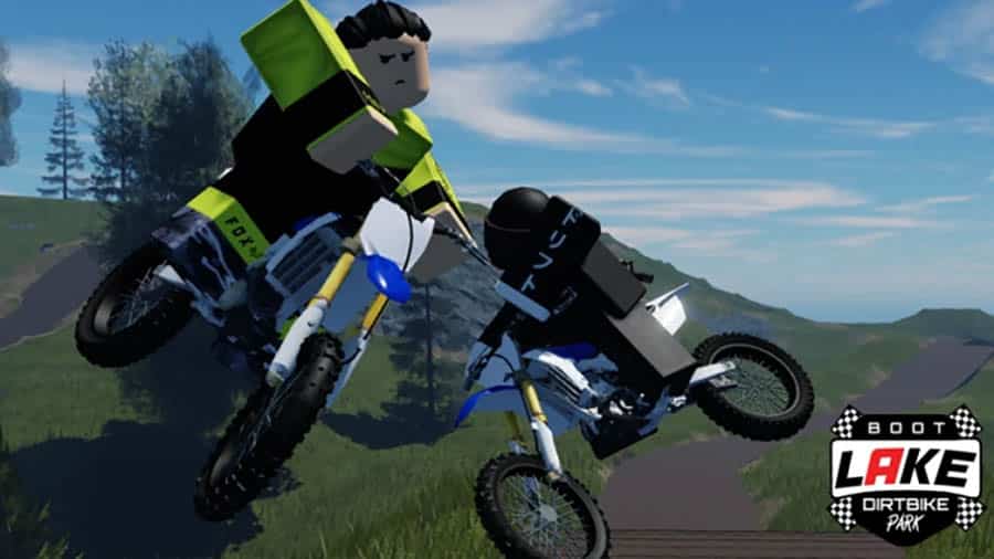 A main picture of Durt-Bike Motocross Racing, one of the best motorcycle games for roblox.