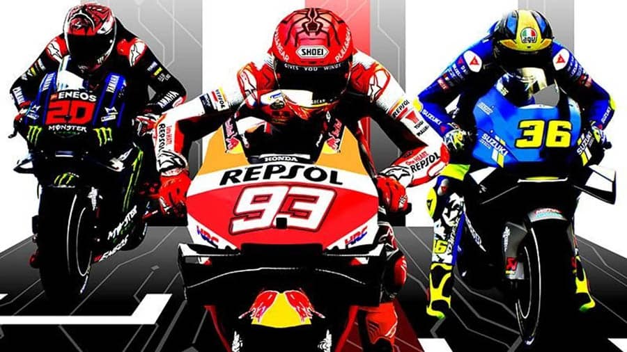 A picture of MotoGP 21, one of the best motorcycle games for switch.