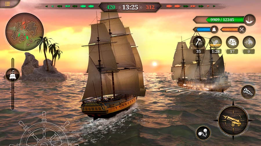 in-game Picture of King of Sails, One of the Best Naval Games for Android.