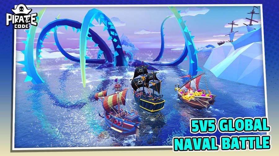 The Official Picture of Pirate Code: PVP Battles at Sea, One of Best Naval Games for Android.