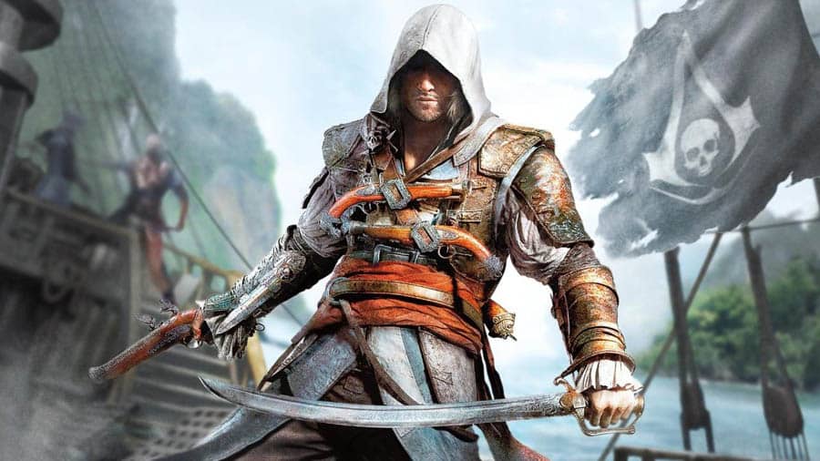 The Official Picture of Assassin's Creed IV: Black Flag with Edward Kenway, One of Best Naval Games for PS4.