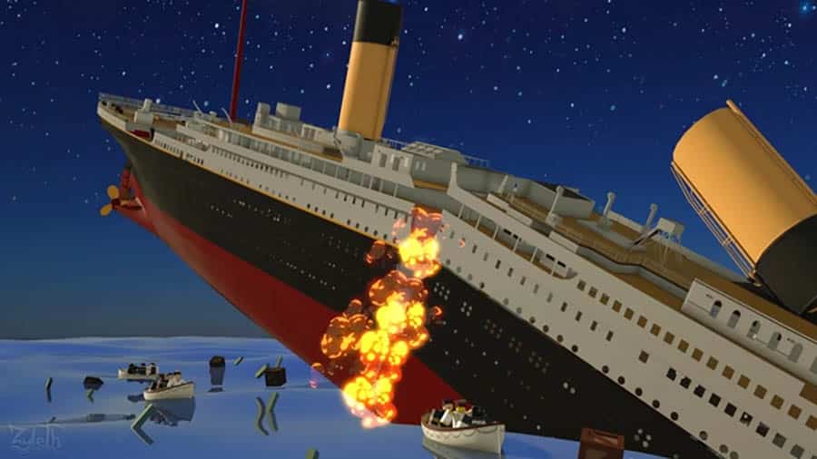 in-game Picture of Roblox Titanic, One of Best Naval Games for Roblox.