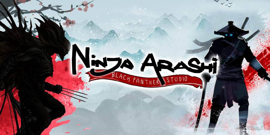 A wallpaper of Ninja Arashi, one of the best ninja games for Android.