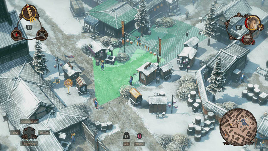 A wallpaper of Shadow Tactics: Blade of the Shogun.