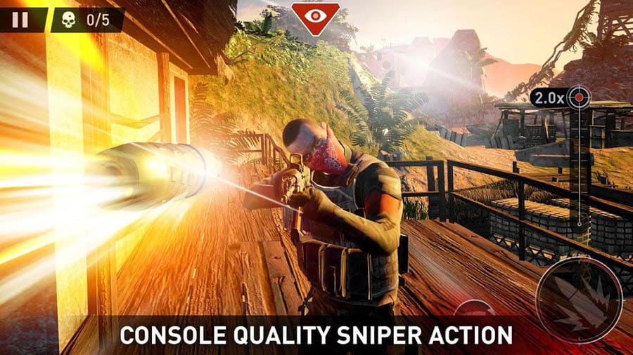 in game Picture of Sniper Ghost Warrior with its character, One of best sniper game for android.