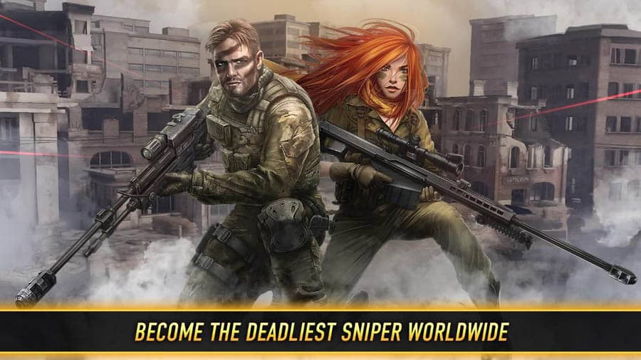 The Official Picture of Sniper Arena with its characters, One of best sniper game for android.