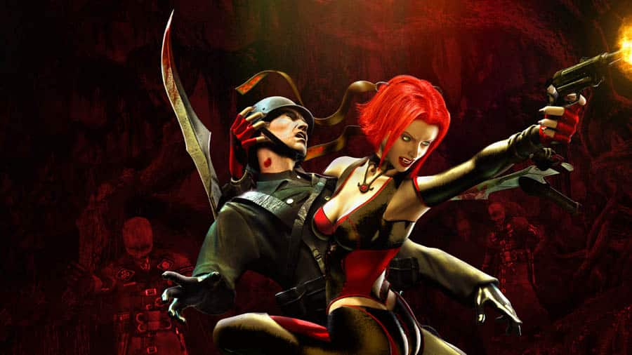 A wallpaper of BloodRayne: ReVamped, one of the best vampire games for PS4.