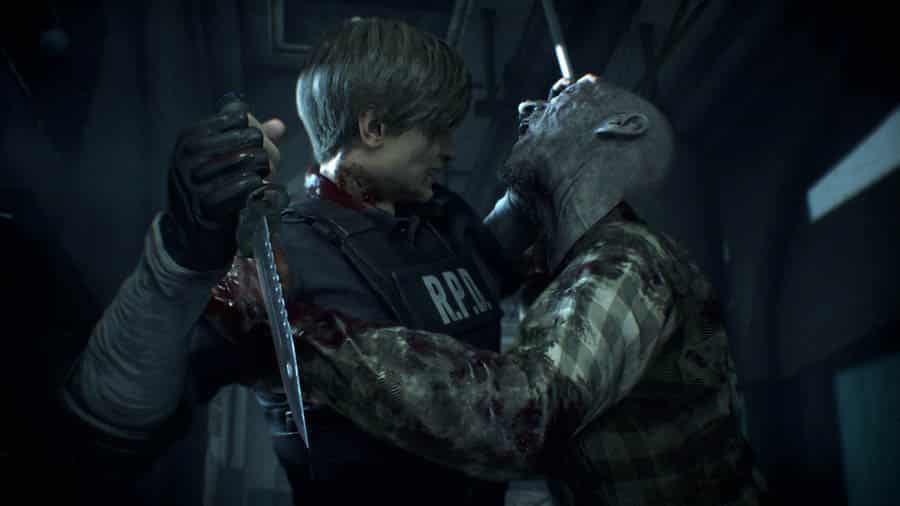 An official wallpaper of Resident Evil 2 (Remake).