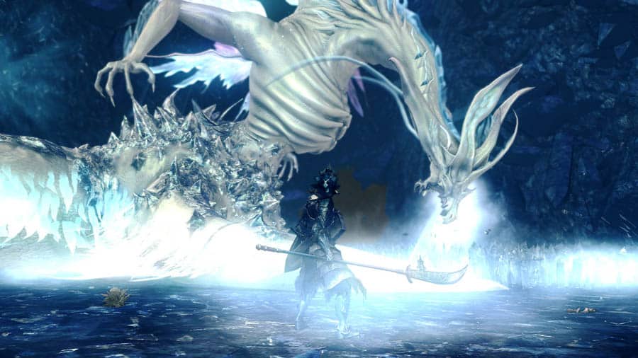 A picture of the game, featuring Seath the Scaleless.