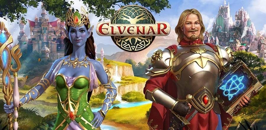 A wallpaper of Elvenar, one of the best Age of Empires for Chromebook.