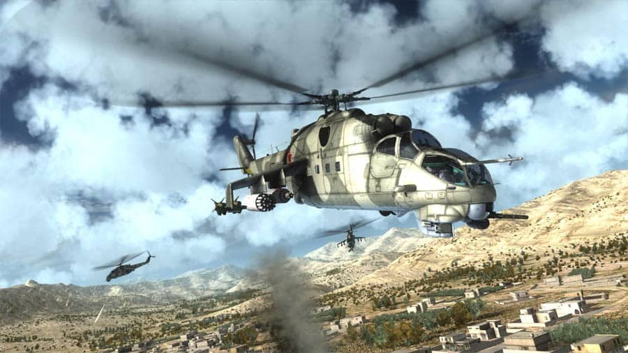 A picture of Air Missions: HIND, one of the best Air Force games for PS5.