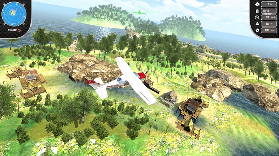 A picture of Island Flight Simulator, one of the best aircraft games for Switch.