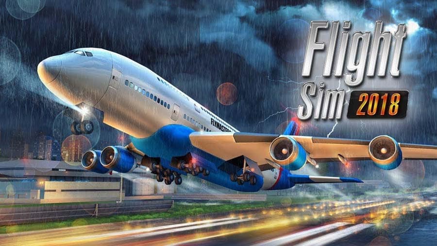 A picture of Flight Sim 2018, one of the best airport management games for Android.