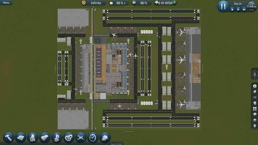 A picture of SimAirport, one of the best airport management games for pc.