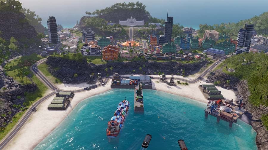 A picture of Tropico 6, one of the best airport management games for PS4.