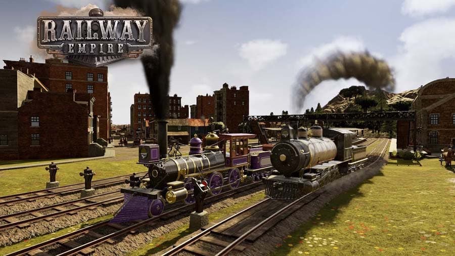 A wallpaper of Railway Empire, one of the best airport management games for PS4.