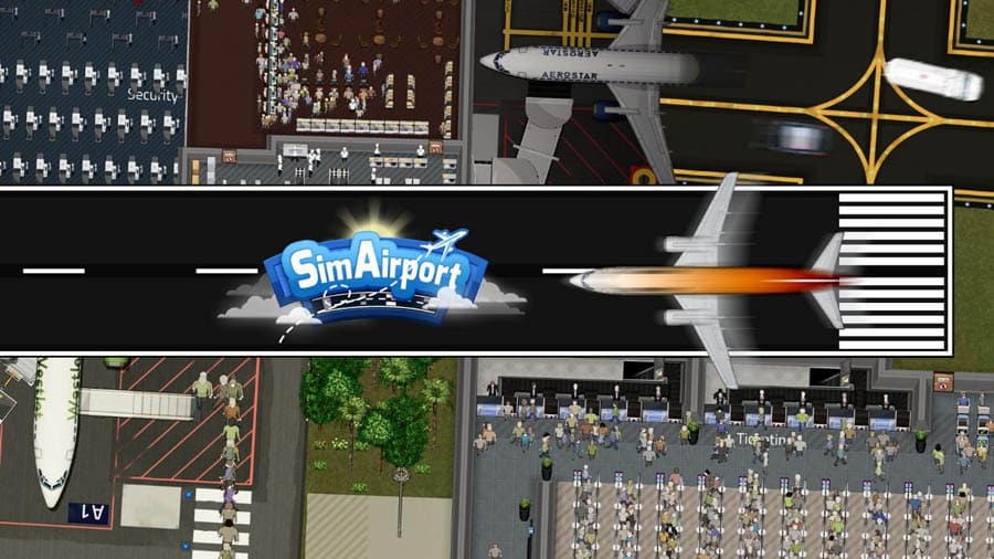 A main photo of SimAirport, one of the best airport management games for Steam.