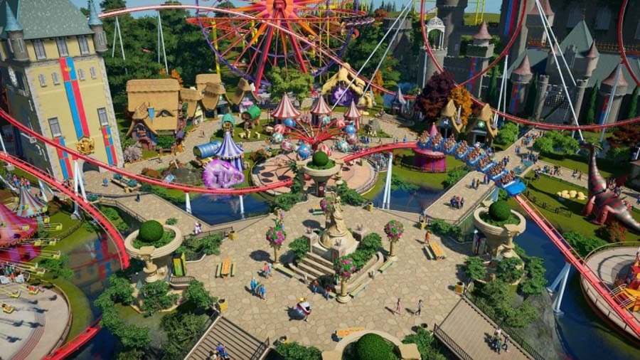 An official photo of Planet Coaster: Console Edition.