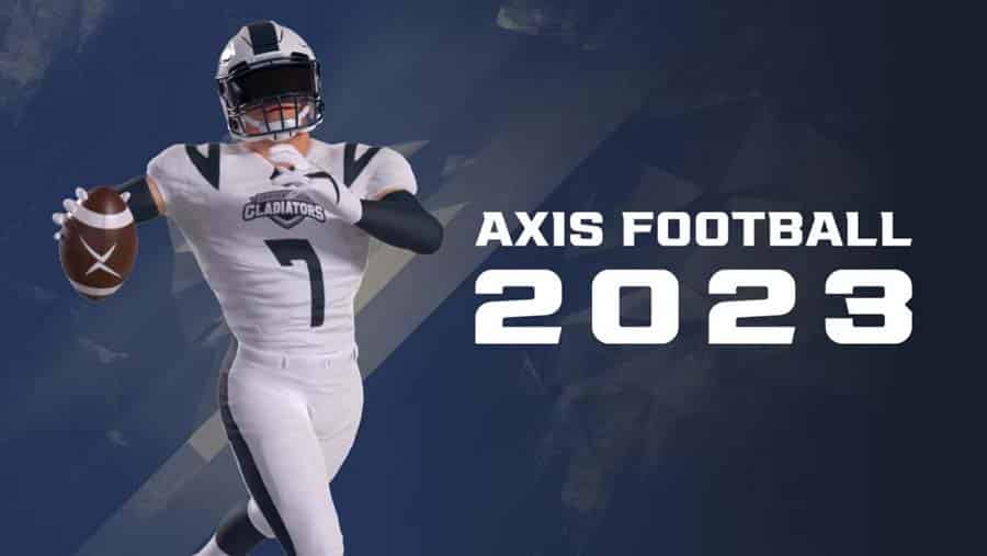 An official picture of Axis Football 2023, one of the best American Football games for PC.