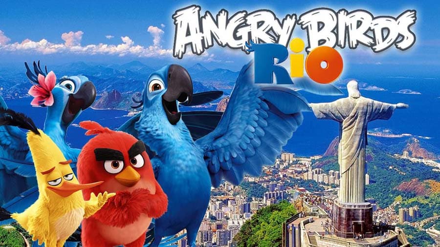 A wallpaper of Angry Birds Rio, one of the best Angry Birds for Android.