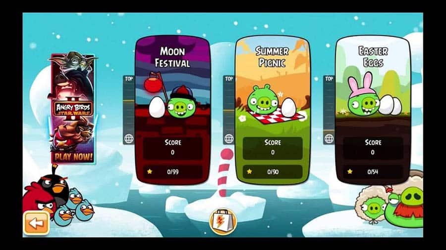 A picture of Angry Birds Seasons, one of the best Angry Birds for Android.