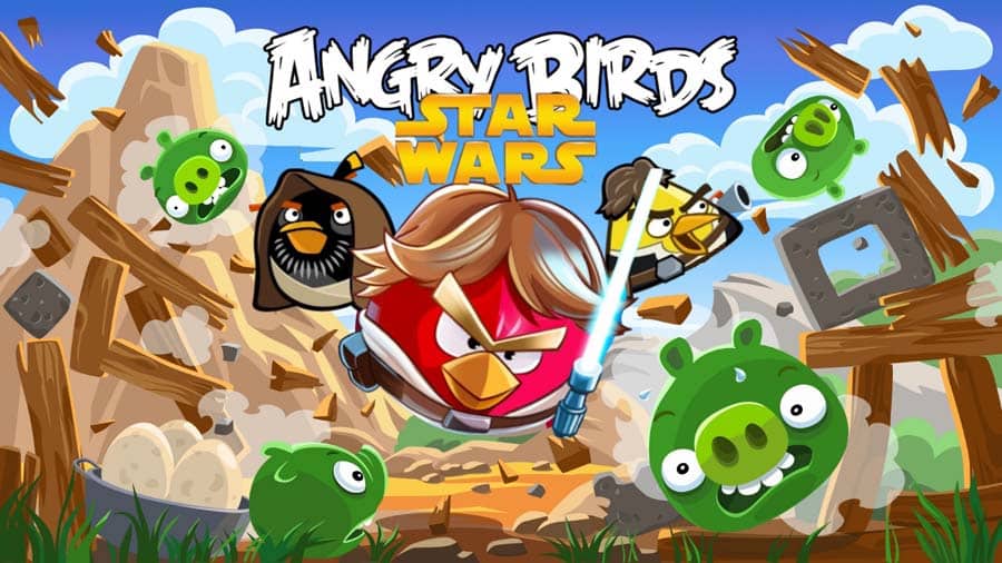 A picture of Angry Birds Star Wars, one of the best Angry Birds games for Mac.