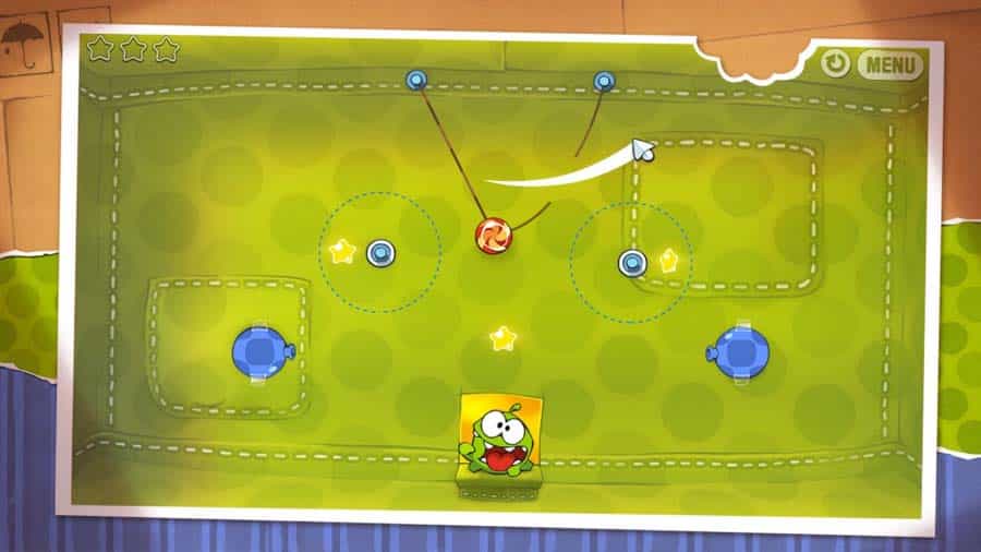 A picture of Cut the Rope, one of the best Angry Birds games for Mac.