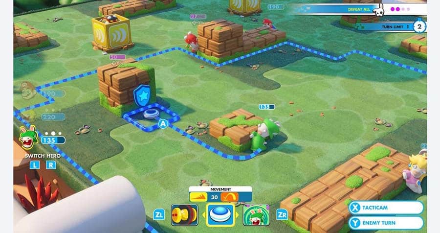 A picture of Mario + Rabbids Kingdom Rush, one of the best Angry Birds games for Switch.