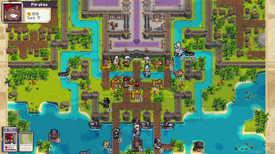 A picture of Wargroove, one of the best artillery games on Switch.