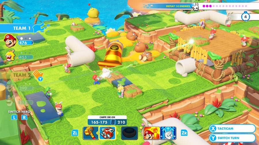 A picture of Mario + Rabbids Kingdom Battle.