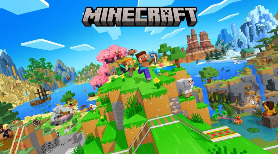 A picture of Minecraft, one of the best artillery games on Xbox.