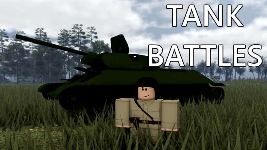 An official picture of Tank Battles, one of the best artillery games for Roblox.