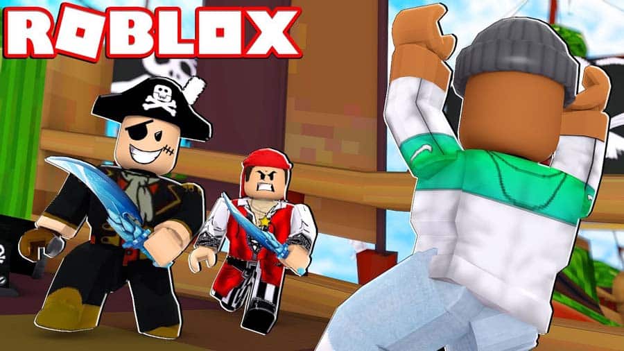 An official picture of Pirate Simulator, one of the best artillery games for Roblox.