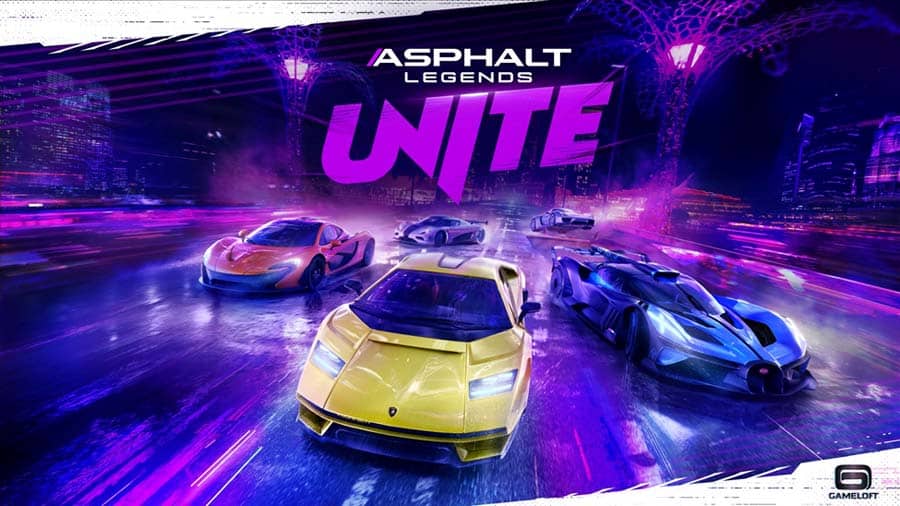 A wallpaper of Asphalt Legends Unite, one of the best asphalt games for Chromebooks.