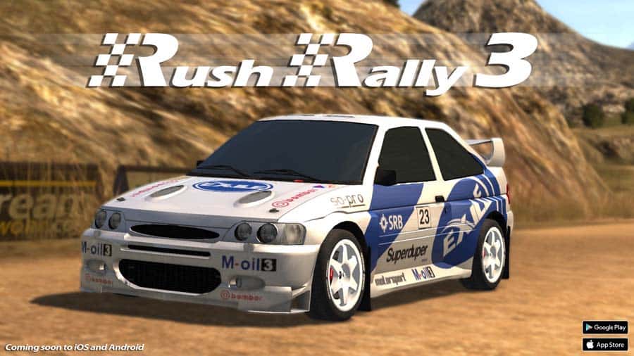 The official cover of Rush Rally 3, one of the best asphalt games for Chromebooks.