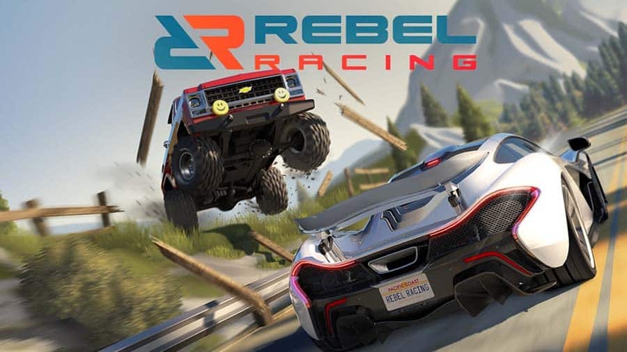 A wallpaper of Rebel Racing, one of the best asphalt games for Chromebooks.