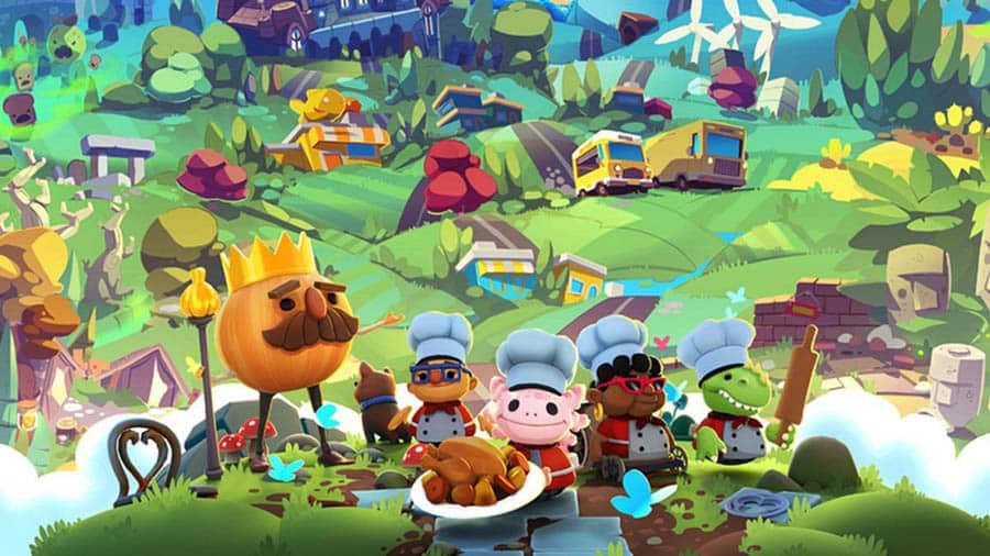 The Official Picture of Overcooked! All You Can Eat with its characters, is One of the best cooking games for Xbox.