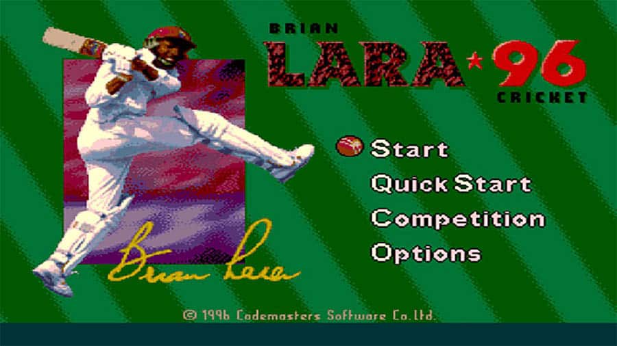 A wallpaper of Brian Lara Cricket ’96, one of the best cricket games for PC.